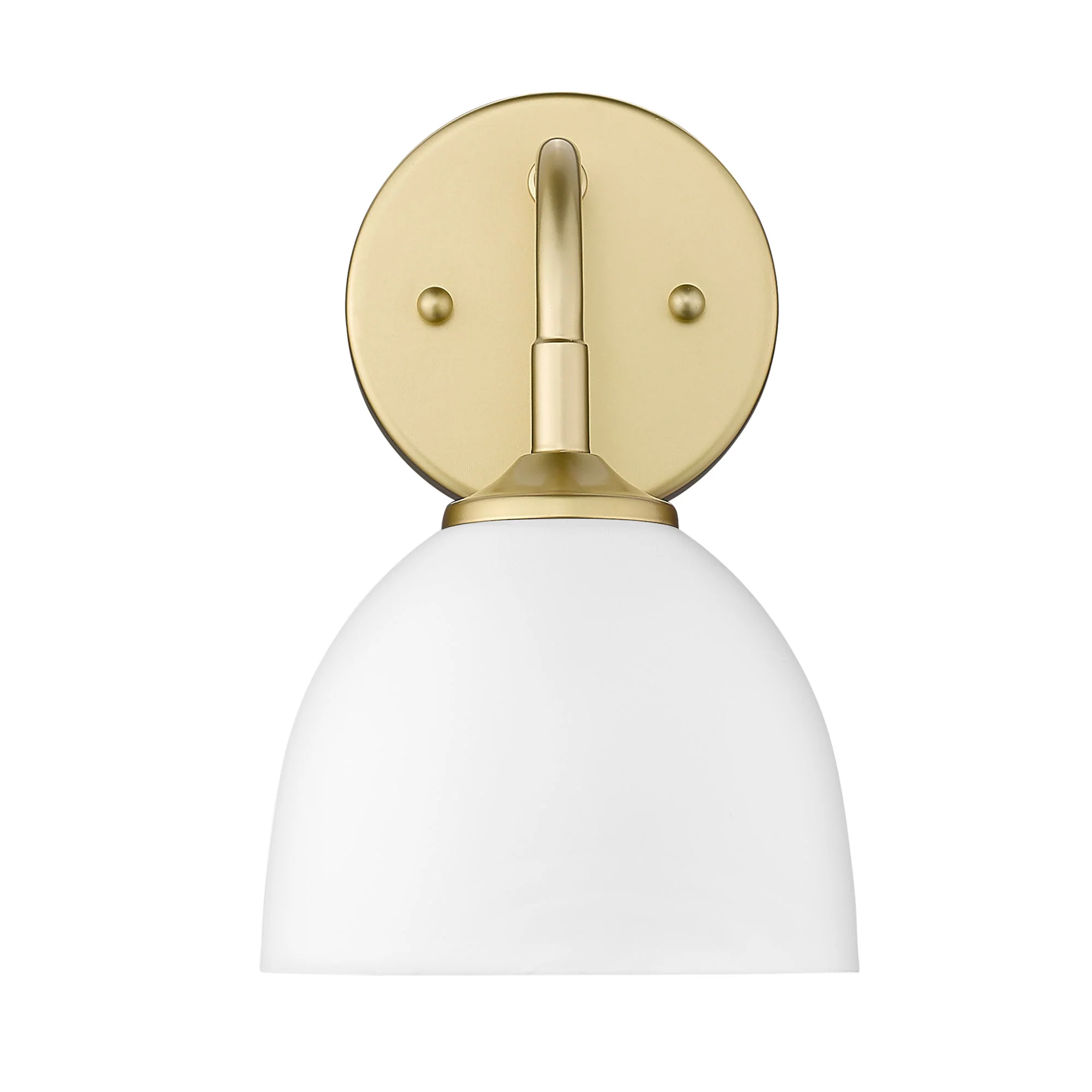 Zoey 1-light Wall Sconce in Olympic Gold and Matte White shade - Image 2