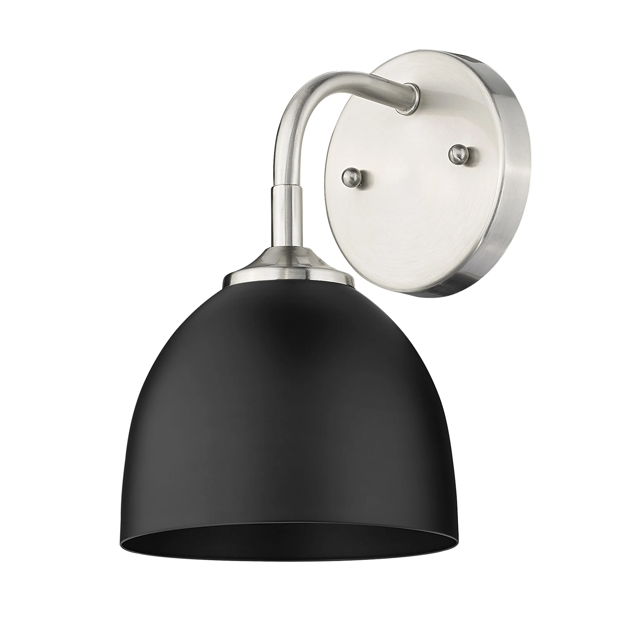 Zoey 1-light Wall Sconce in Pewter and Matte Black shade - Image 3