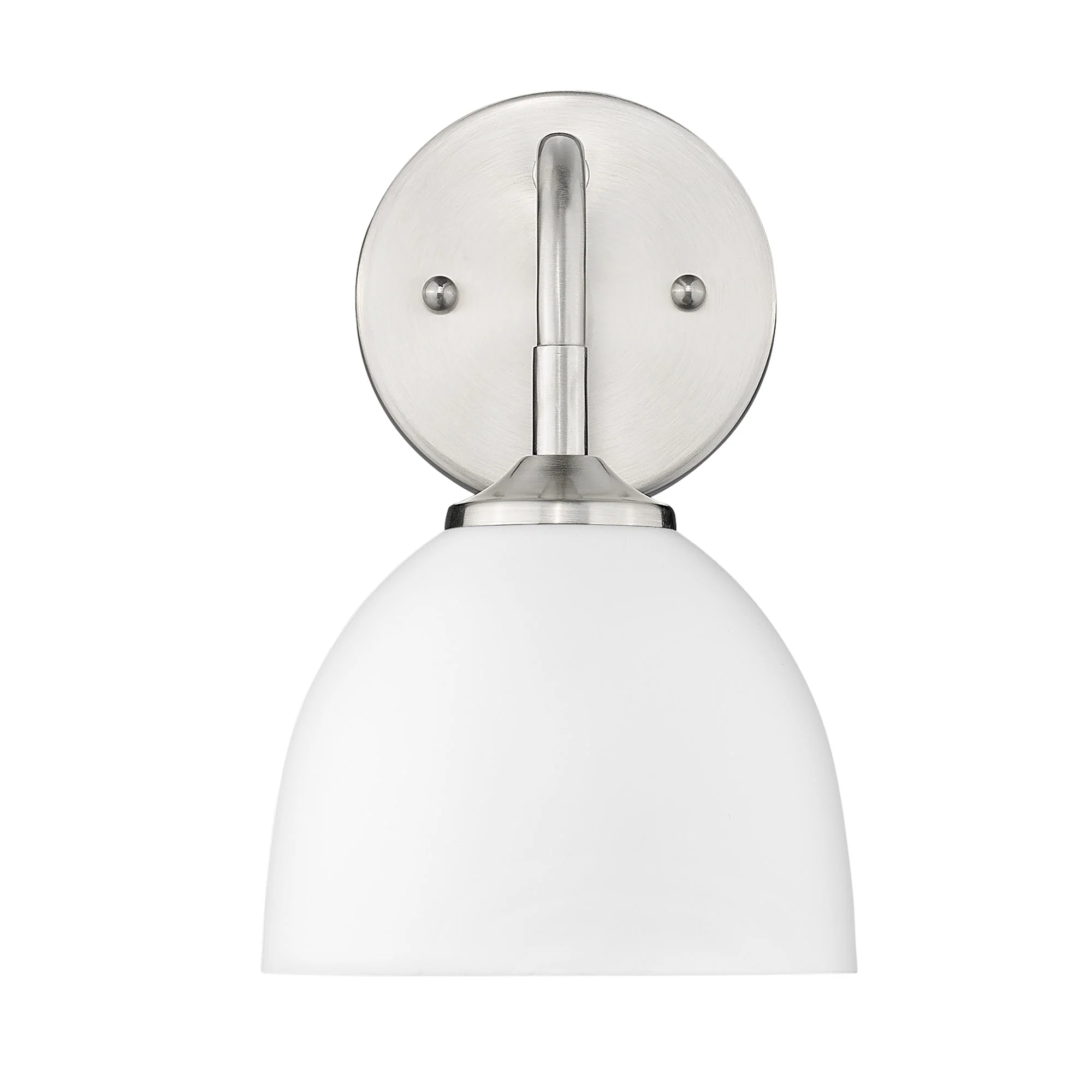 Zoey 1-light Wall Sconce in Pewter and Matte White shade - Image 2