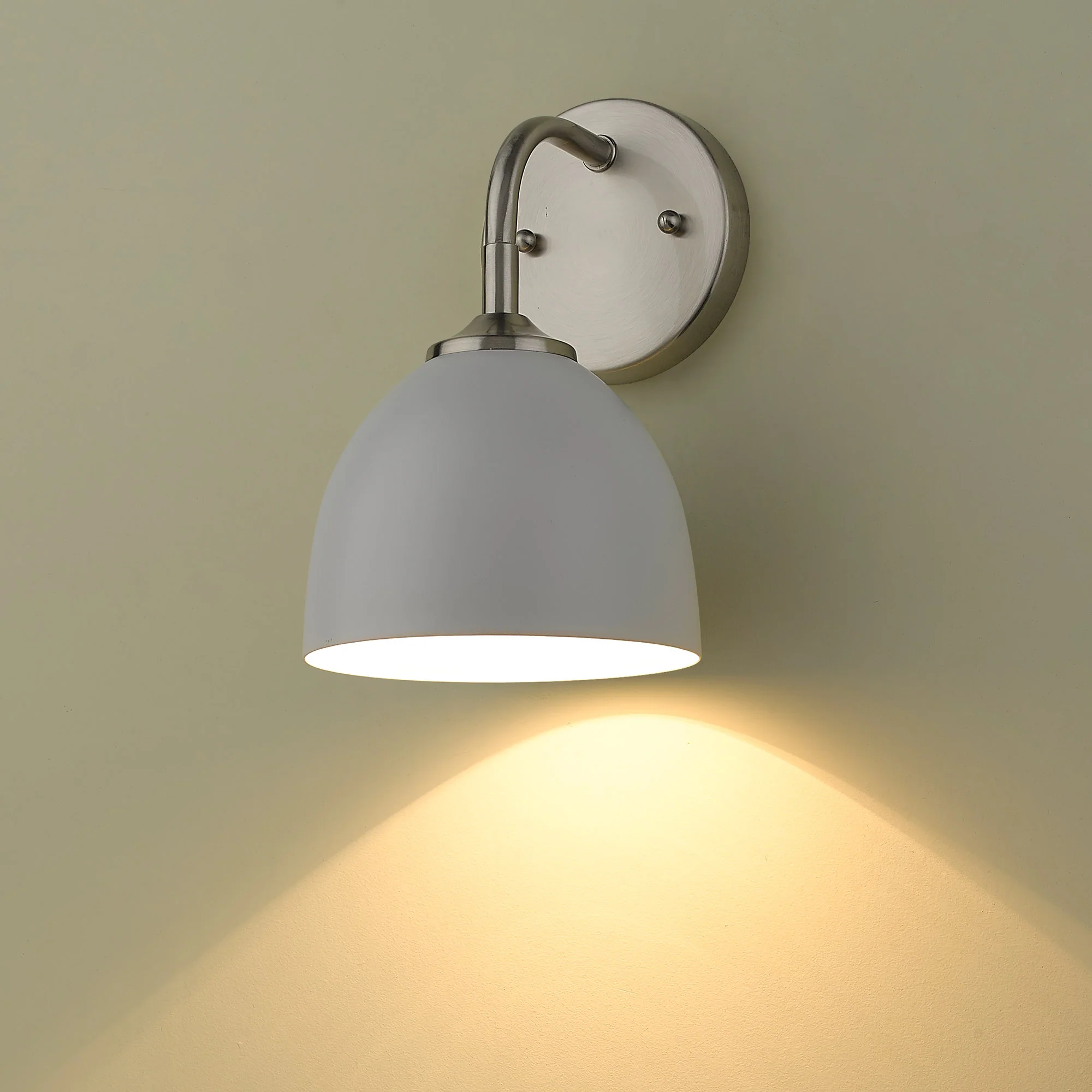 Zoey 1-light Wall Sconce in Pewter and Matte White shade - Image 4
