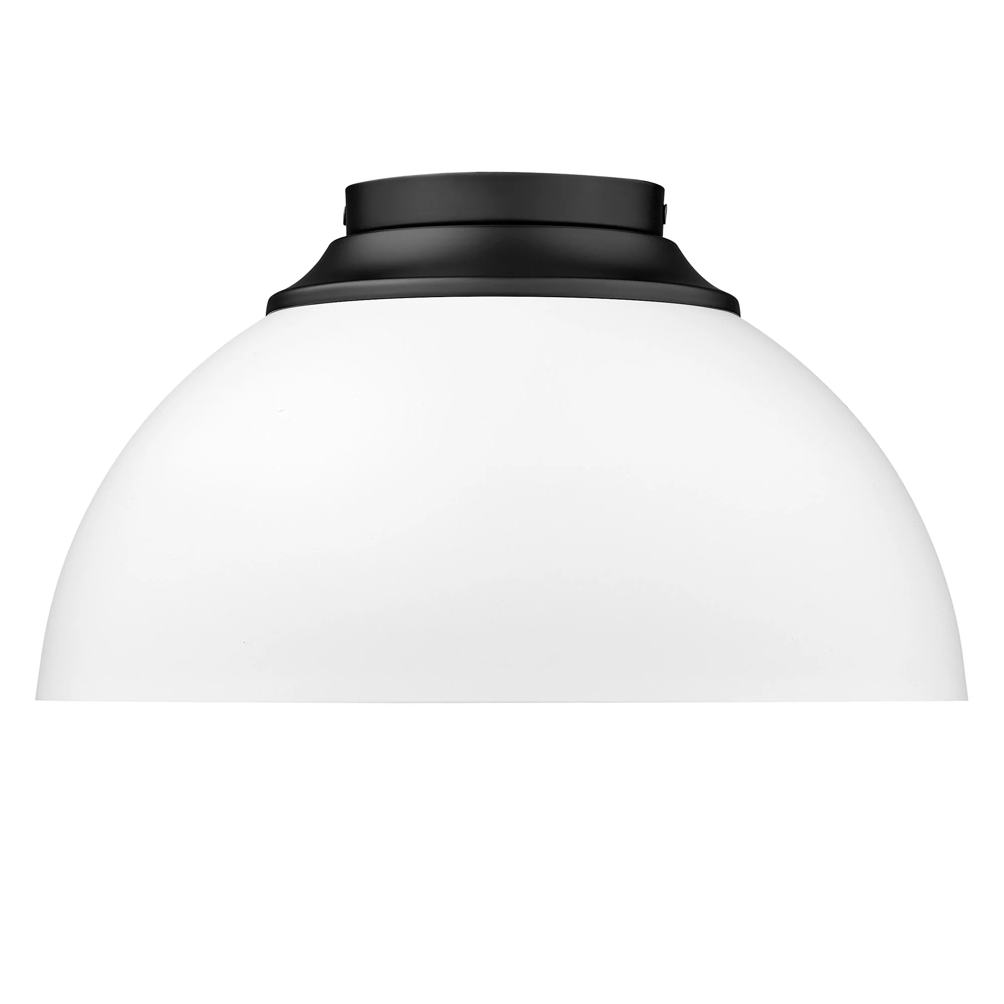 Zoey 3-light Flush Mount in Matte Black and Matte White shade - Image 2