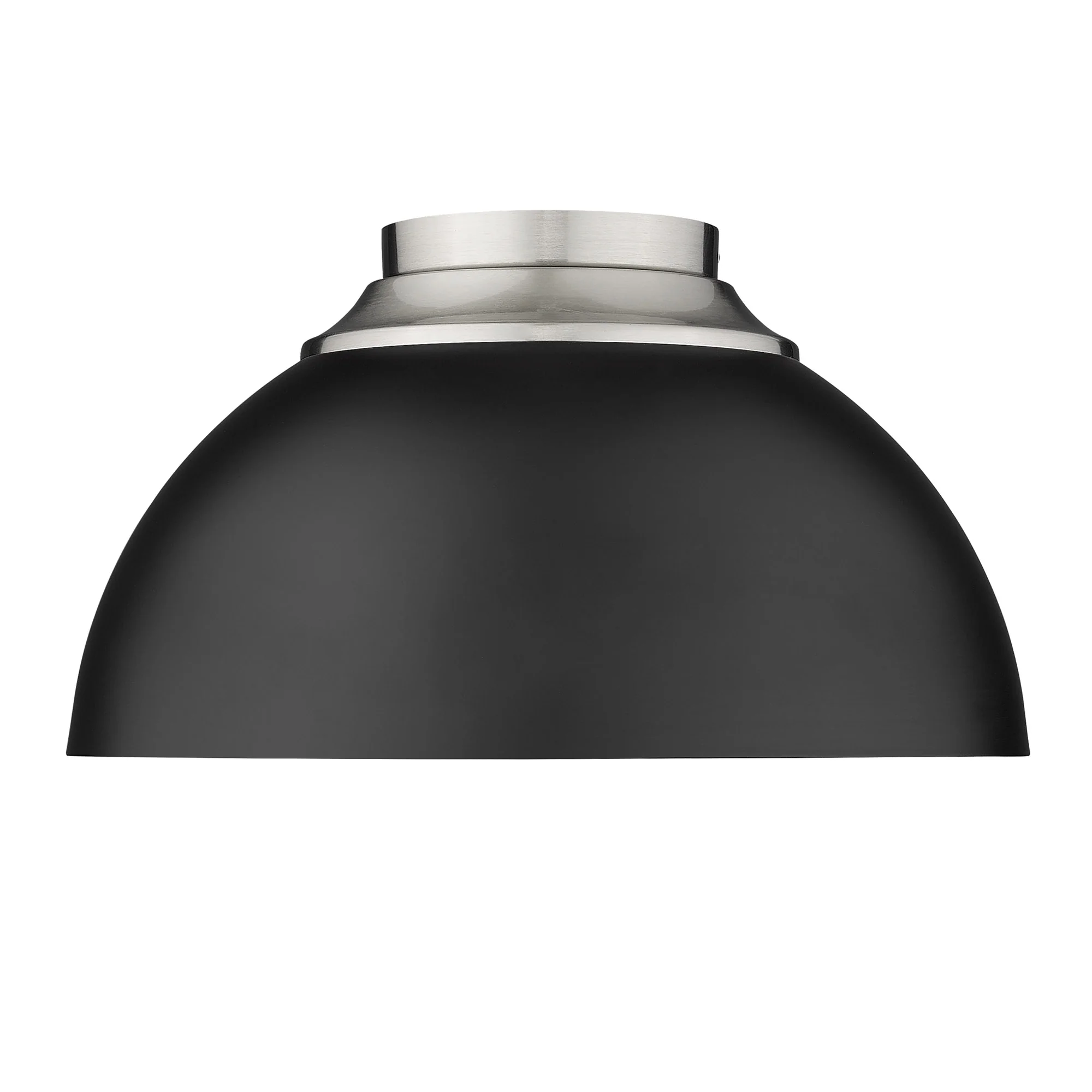 Zoey 3-light Flush Mount in Pewter and Matte Black shade - Image 2