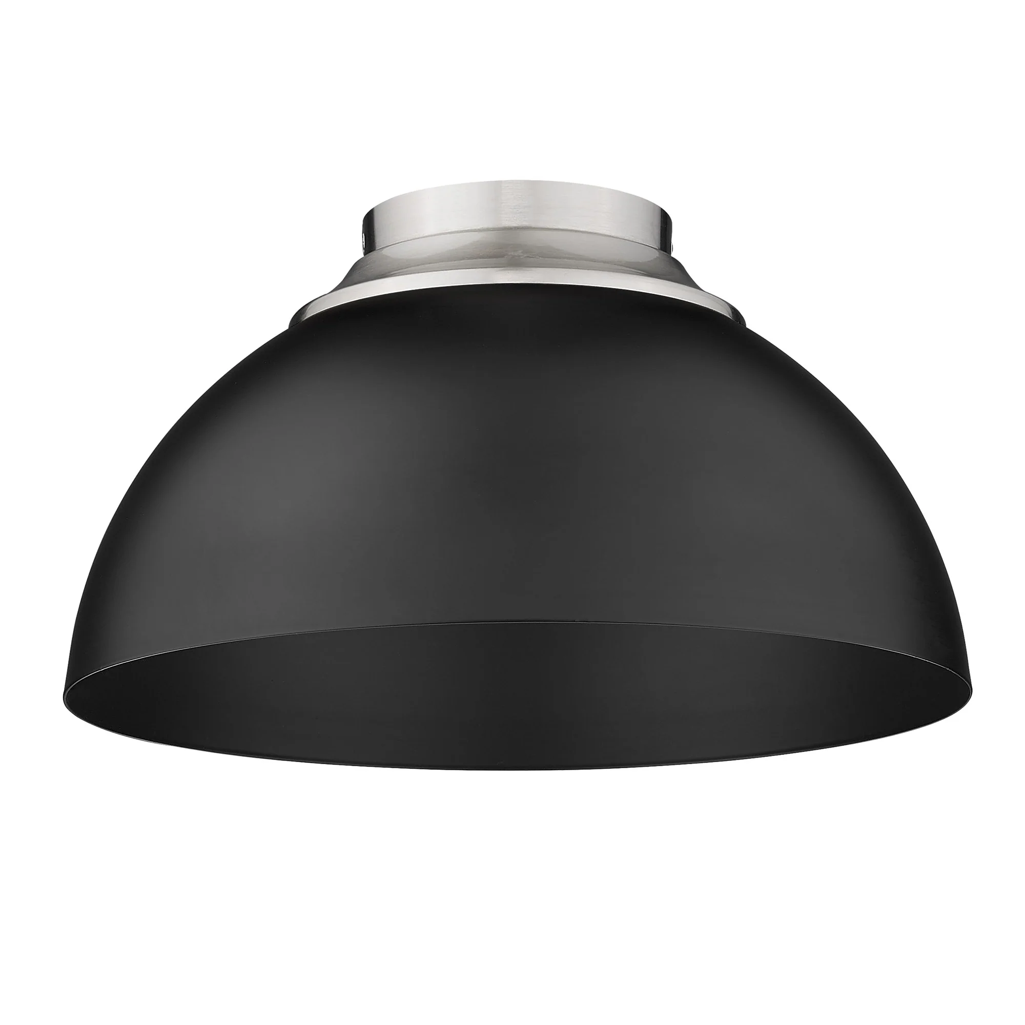 Zoey 3-light Flush Mount in Pewter and Matte Black shade - Image 3